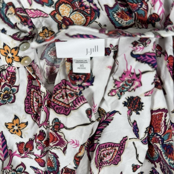 J. Jill NWT Women's Top Multicolor Floral Print Sleeveless Blouse Plus Size XS P - Picture 2 of 8
